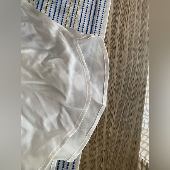 Maje Pearl White Silk Shirt Collared Button Down Blouse Classic Sz 2 US M - Picture 11 of 16